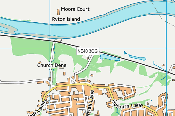 NE40 3QG map - OS VectorMap District (Ordnance Survey) NE40 3QG map - OS VectorMap District (Ordnance Survey)
