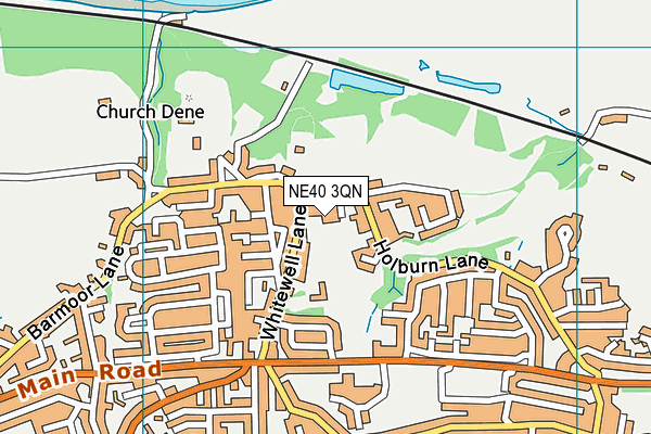 NE40 3QN map - OS VectorMap District (Ordnance Survey)