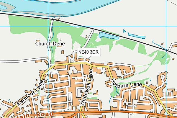 NE40 3QR map - OS VectorMap District (Ordnance Survey)