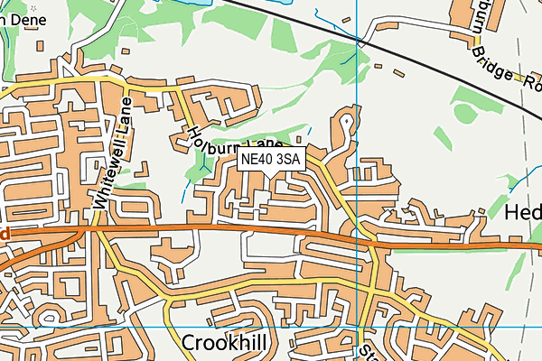 NE40 3SA map - OS VectorMap District (Ordnance Survey) NE40 3SA map - OS VectorMap District (Ordnance Survey)