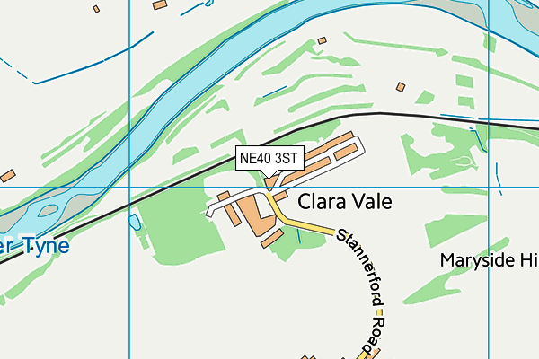 NE40 3ST map - OS VectorMap District (Ordnance Survey) NE40 3ST map - OS VectorMap District (Ordnance Survey)