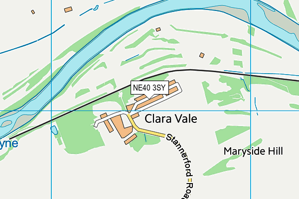 NE40 3SY map - OS VectorMap District (Ordnance Survey) NE40 3SY map - OS VectorMap District (Ordnance Survey)