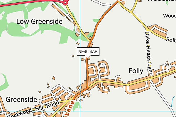 NE40 4AB map - OS VectorMap District (Ordnance Survey) NE40 4AB map - OS VectorMap District (Ordnance Survey)