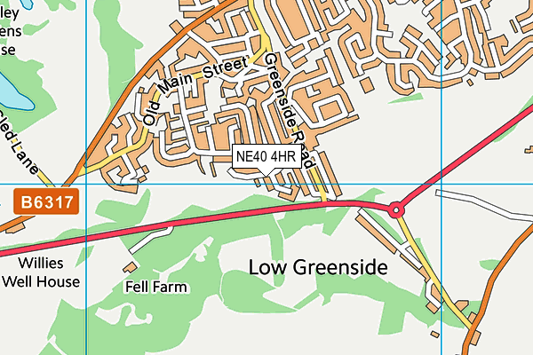 NE40 4HR map - OS VectorMap District (Ordnance Survey)