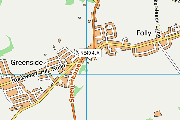 NE40 4JA map - OS VectorMap District (Ordnance Survey)