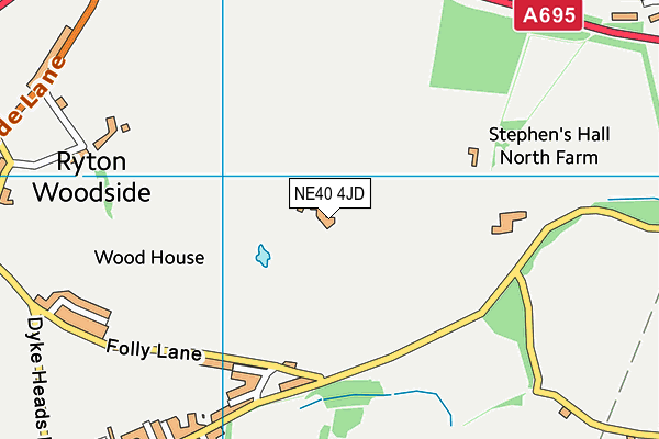 NE40 4JD map - OS VectorMap District (Ordnance Survey) NE40 4JD map - OS VectorMap District (Ordnance Survey)