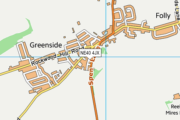 NE40 4JX map - OS VectorMap District (Ordnance Survey)