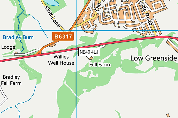 NE40 4LJ map - OS VectorMap District (Ordnance Survey)