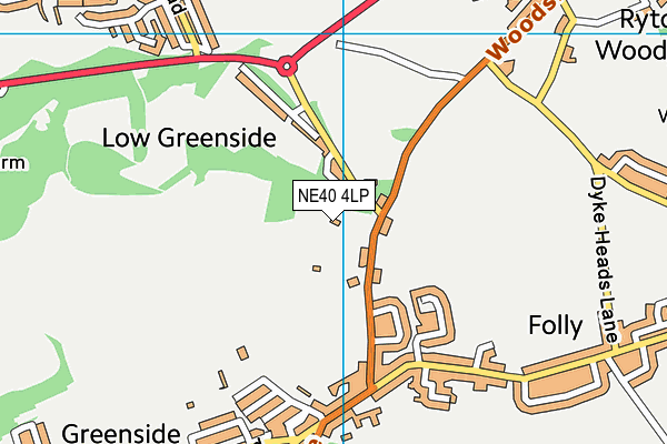 NE40 4LP map - OS VectorMap District (Ordnance Survey) NE40 4LP map - OS VectorMap District (Ordnance Survey)
