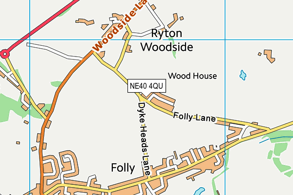 NE40 4QU map - OS VectorMap District (Ordnance Survey) NE40 4QU map - OS VectorMap District (Ordnance Survey)
