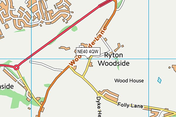 NE40 4QW map - OS VectorMap District (Ordnance Survey) NE40 4QW map - OS VectorMap District (Ordnance Survey)
