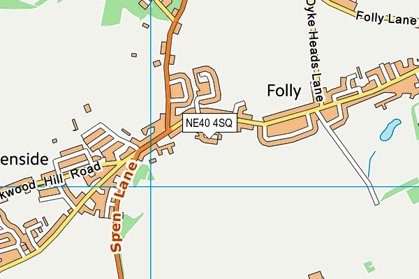 NE40 4SQ map - OS VectorMap District (Ordnance Survey) NE40 4SQ map - OS VectorMap District (Ordnance Survey)