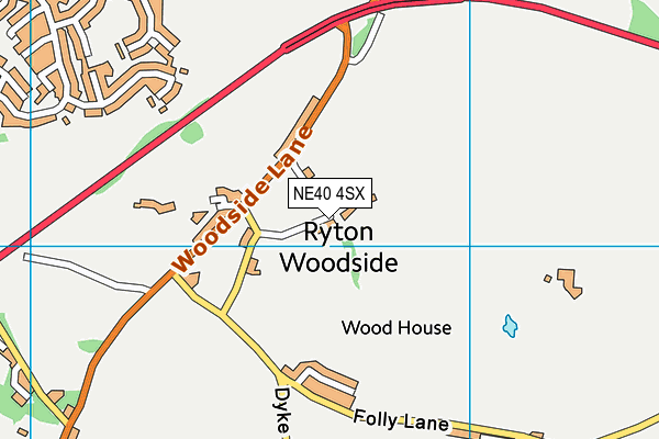 NE40 4SX map - OS VectorMap District (Ordnance Survey) NE40 4SX map - OS VectorMap District (Ordnance Survey)
