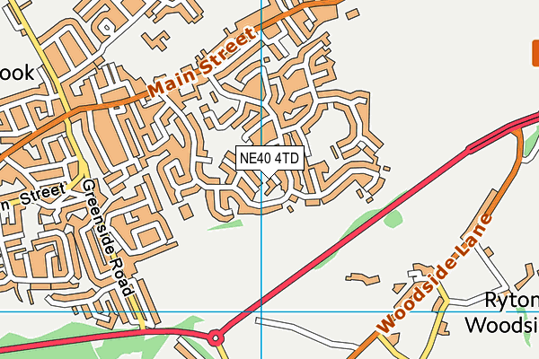 NE40 4TD map - OS VectorMap District (Ordnance Survey) NE40 4TD map - OS VectorMap District (Ordnance Survey)