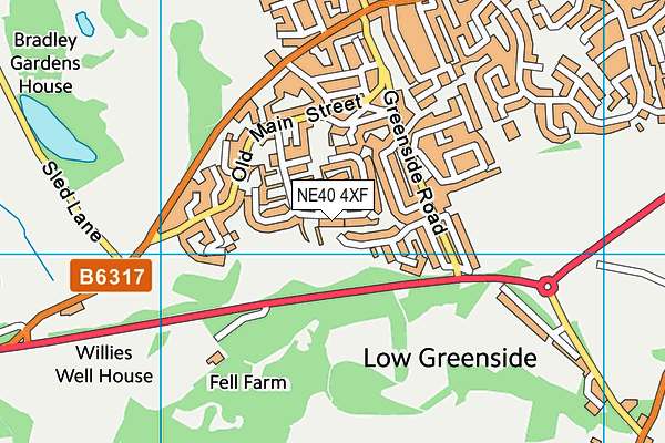 NE40 4XF map - OS VectorMap District (Ordnance Survey) NE40 4XF map - OS VectorMap District (Ordnance Survey)