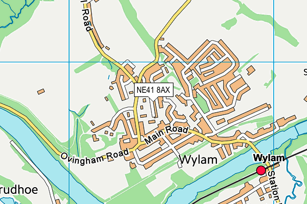 NE41 8AX map - OS VectorMap District (Ordnance Survey) NE41 8AX map - OS VectorMap District (Ordnance Survey)