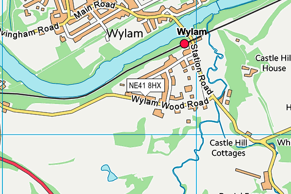 NE41 8HX map - OS VectorMap District (Ordnance Survey) NE41 8HX map - OS VectorMap District (Ordnance Survey)