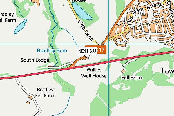 NE41 8JJ map - OS VectorMap District (Ordnance Survey) NE41 8JJ map - OS VectorMap District (Ordnance Survey)