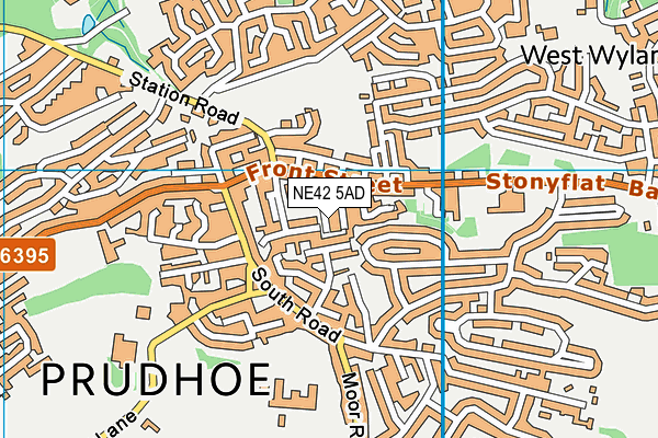 NE42 5AD map - OS VectorMap District (Ordnance Survey)