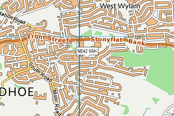 NE42 5AH map - OS VectorMap District (Ordnance Survey)