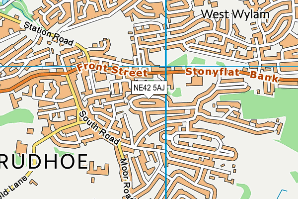NE42 5AJ map - OS VectorMap District (Ordnance Survey) NE42 5AJ map - OS VectorMap District (Ordnance Survey)