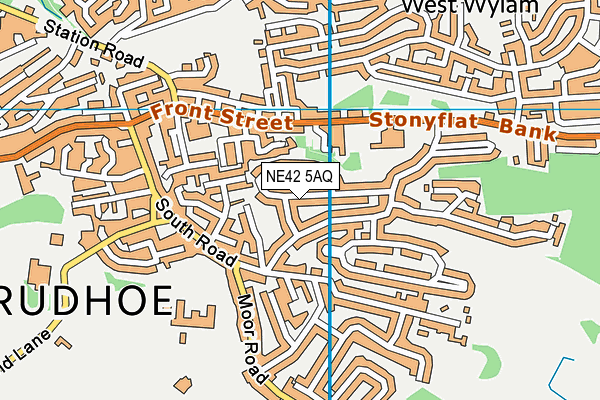 NE42 5AQ map - OS VectorMap District (Ordnance Survey) NE42 5AQ map - OS VectorMap District (Ordnance Survey)