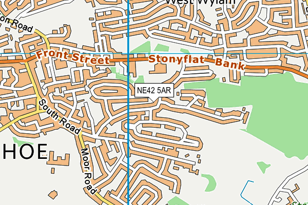 NE42 5AR map - OS VectorMap District (Ordnance Survey) NE42 5AR map - OS VectorMap District (Ordnance Survey)