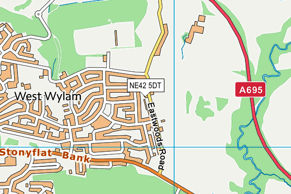 NE42 5DT map - OS VectorMap District (Ordnance Survey) NE42 5DT map - OS VectorMap District (Ordnance Survey)