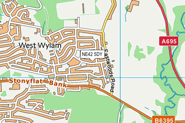 NE42 5DY map - OS VectorMap District (Ordnance Survey) NE42 5DY map - OS VectorMap District (Ordnance Survey)