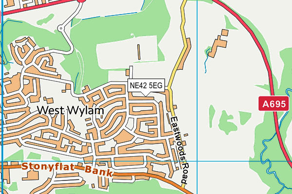 NE42 5EG map - OS VectorMap District (Ordnance Survey) NE42 5EG map - OS VectorMap District (Ordnance Survey)