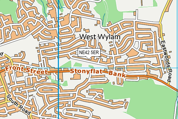 NE42 5ER map - OS VectorMap District (Ordnance Survey) NE42 5ER map - OS VectorMap District (Ordnance Survey)