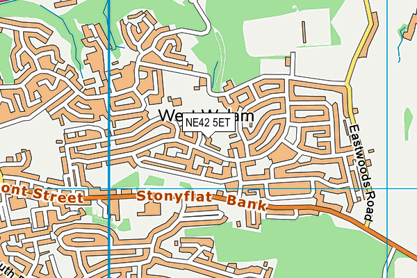 NE42 5ET map - OS VectorMap District (Ordnance Survey) NE42 5ET map - OS VectorMap District (Ordnance Survey)