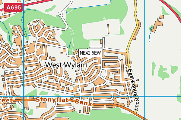 NE42 5EW map - OS VectorMap District (Ordnance Survey) NE42 5EW map - OS VectorMap District (Ordnance Survey)
