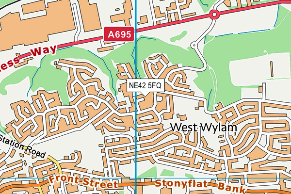 NE42 5FQ map - OS VectorMap District (Ordnance Survey) NE42 5FQ map - OS VectorMap District (Ordnance Survey)
