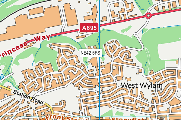 NE42 5FS map - OS VectorMap District (Ordnance Survey) NE42 5FS map - OS VectorMap District (Ordnance Survey)