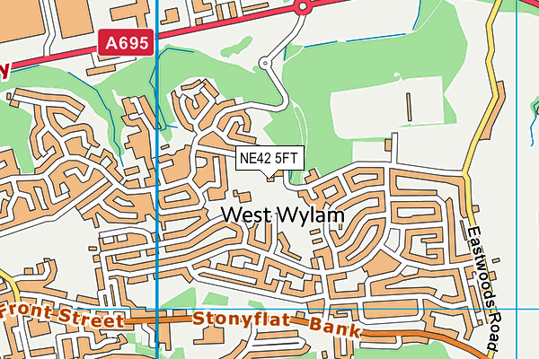 NE42 5FT map - OS VectorMap District (Ordnance Survey) NE42 5FT map - OS VectorMap District (Ordnance Survey)