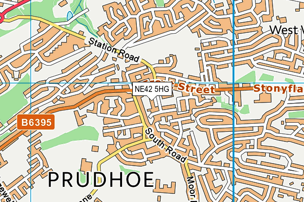NE42 5HG map - OS VectorMap District (Ordnance Survey) NE42 5HG map - OS VectorMap District (Ordnance Survey)