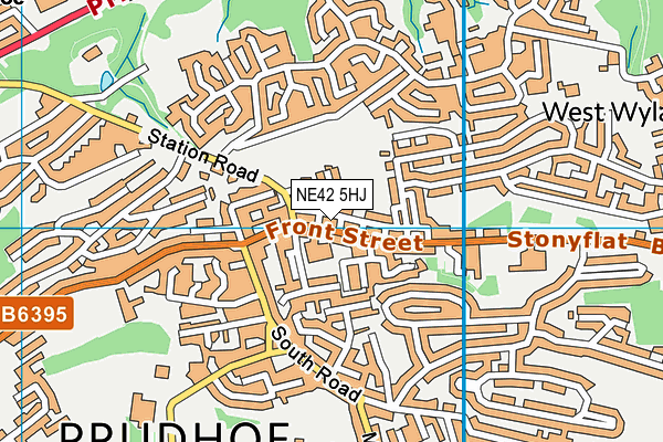 NE42 5HJ map - OS VectorMap District (Ordnance Survey) NE42 5HJ map - OS VectorMap District (Ordnance Survey)