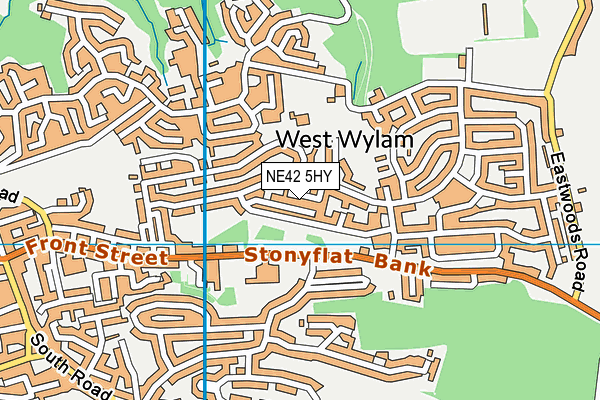 NE42 5HY map - OS VectorMap District (Ordnance Survey) NE42 5HY map - OS VectorMap District (Ordnance Survey)