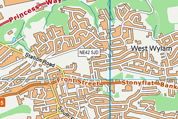 NE42 5JD map - OS VectorMap District (Ordnance Survey) NE42 5JD map - OS VectorMap District (Ordnance Survey)