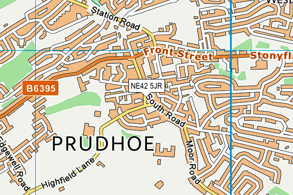 NE42 5JR map - OS VectorMap District (Ordnance Survey)