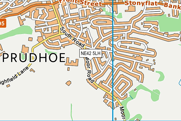 NE42 5LH map - OS VectorMap District (Ordnance Survey)