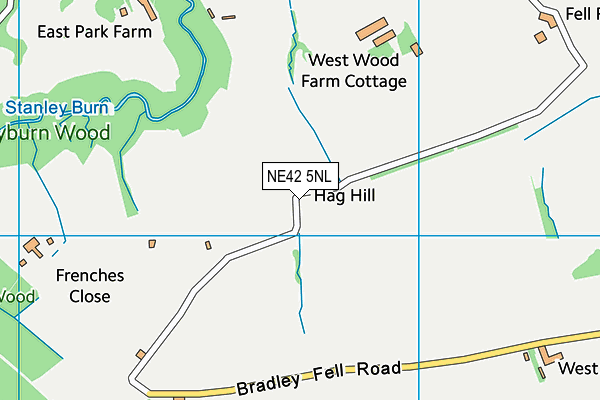 NE42 5NL map - OS VectorMap District (Ordnance Survey) NE42 5NL map - OS VectorMap District (Ordnance Survey)