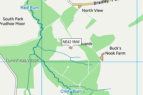 NE42 5NW map - OS VectorMap District (Ordnance Survey)