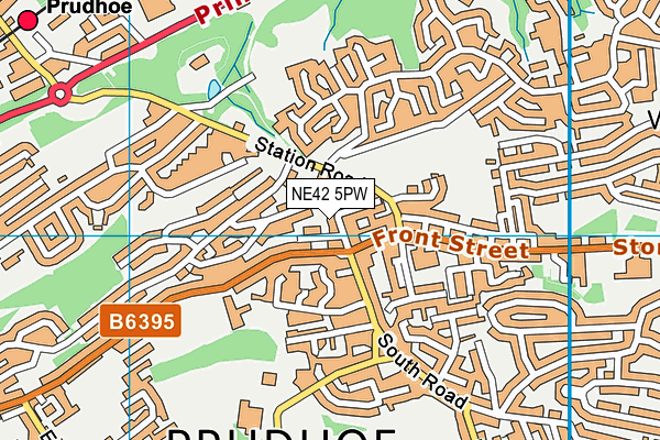 NE42 5PW map - OS VectorMap District (Ordnance Survey) NE42 5PW map - OS VectorMap District (Ordnance Survey)