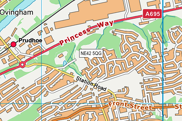 NE42 5QG map - OS VectorMap District (Ordnance Survey)