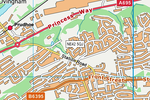 NE42 5QJ map - OS VectorMap District (Ordnance Survey)