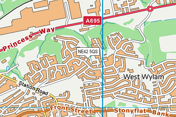 NE42 5QS map - OS VectorMap District (Ordnance Survey) NE42 5QS map - OS VectorMap District (Ordnance Survey)