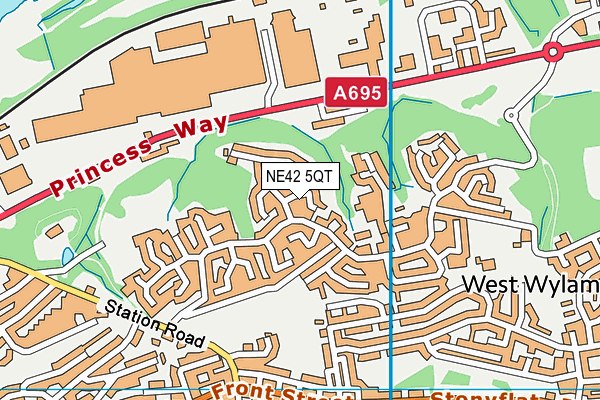 NE42 5QT map - OS VectorMap District (Ordnance Survey) NE42 5QT map - OS VectorMap District (Ordnance Survey)