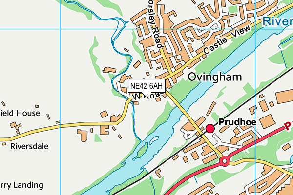 NE42 6AH map - OS VectorMap District (Ordnance Survey) NE42 6AH map - OS VectorMap District (Ordnance Survey)